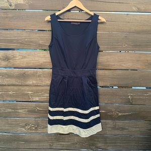 Navy colorblock dress